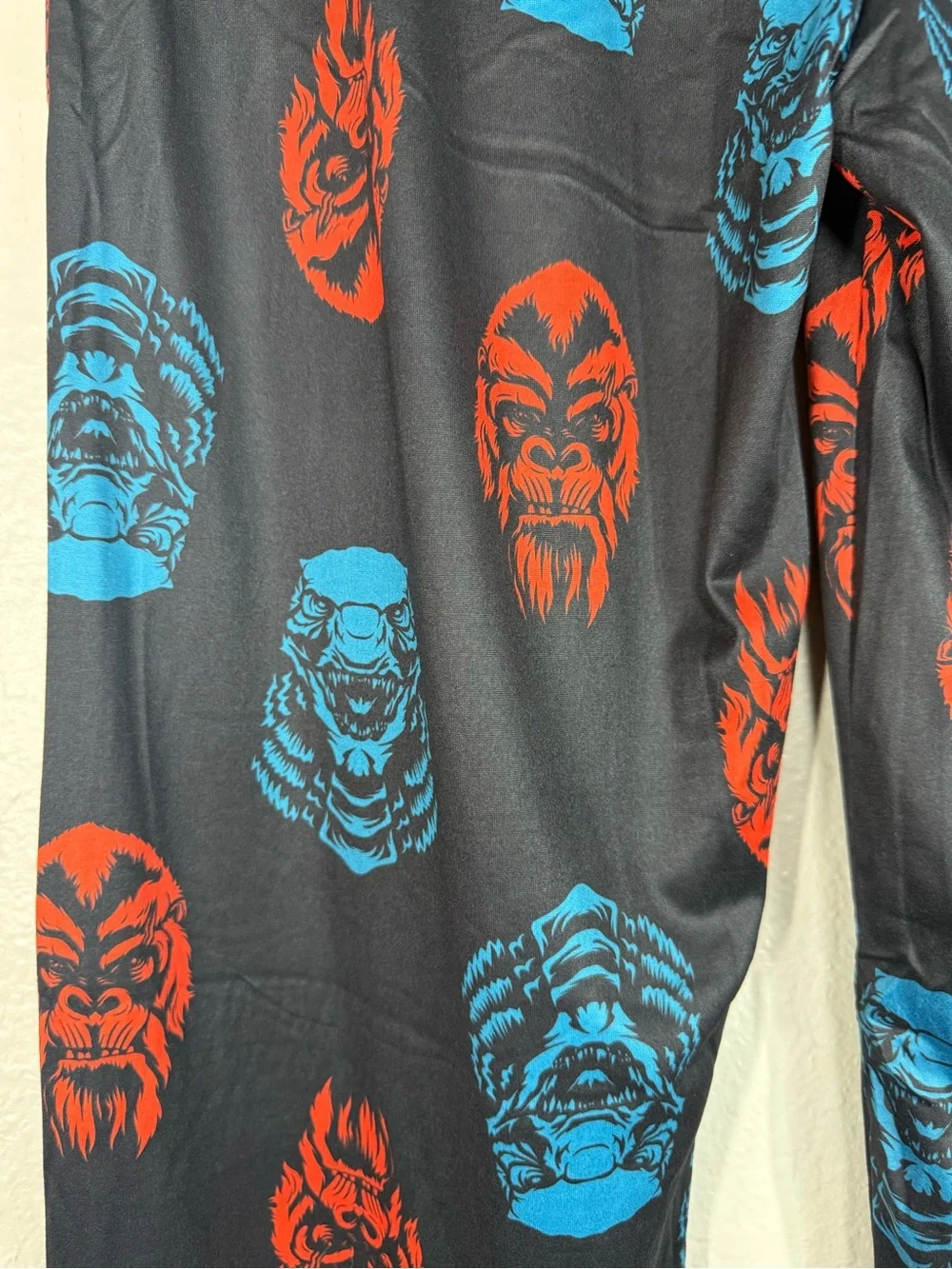 Godzilla Vs Kong Faces Collage Sleep Lounge Pants Pajamas Size M Pj’s